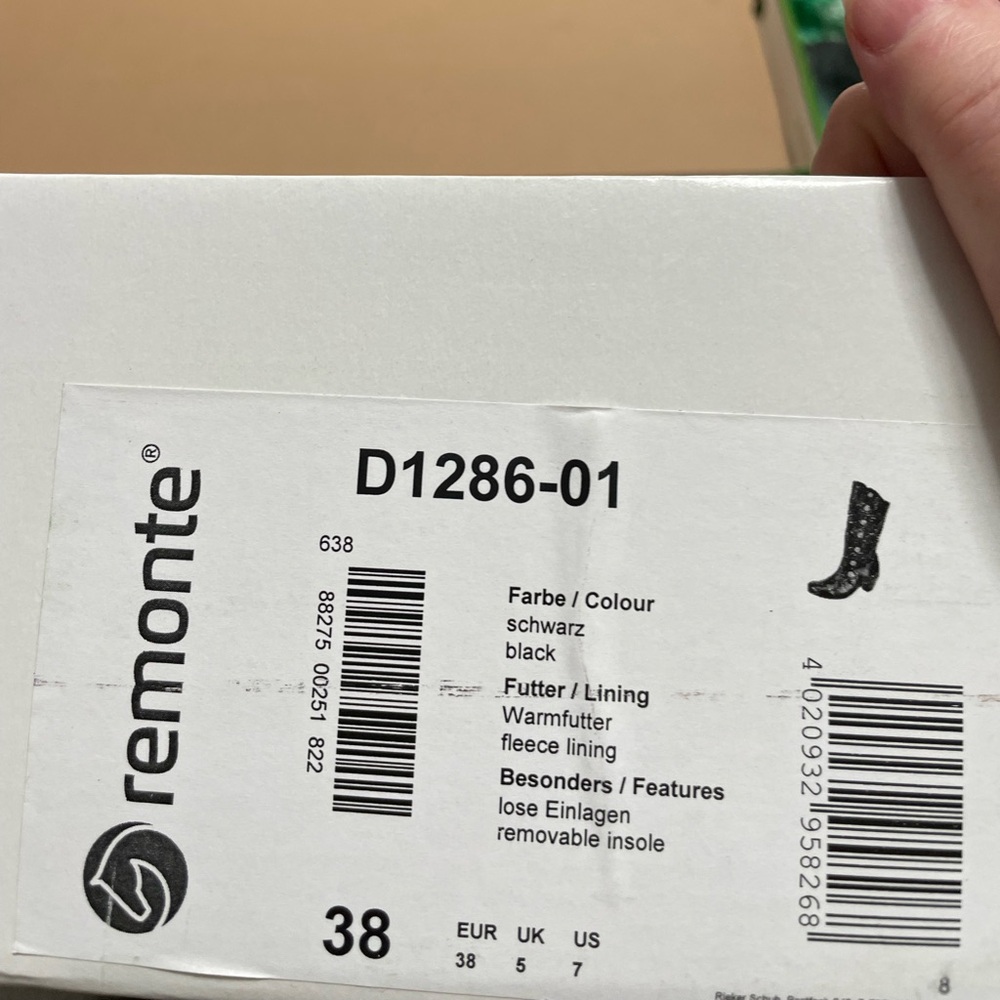 Remonte black leather dress boots - Picture 9 of 9